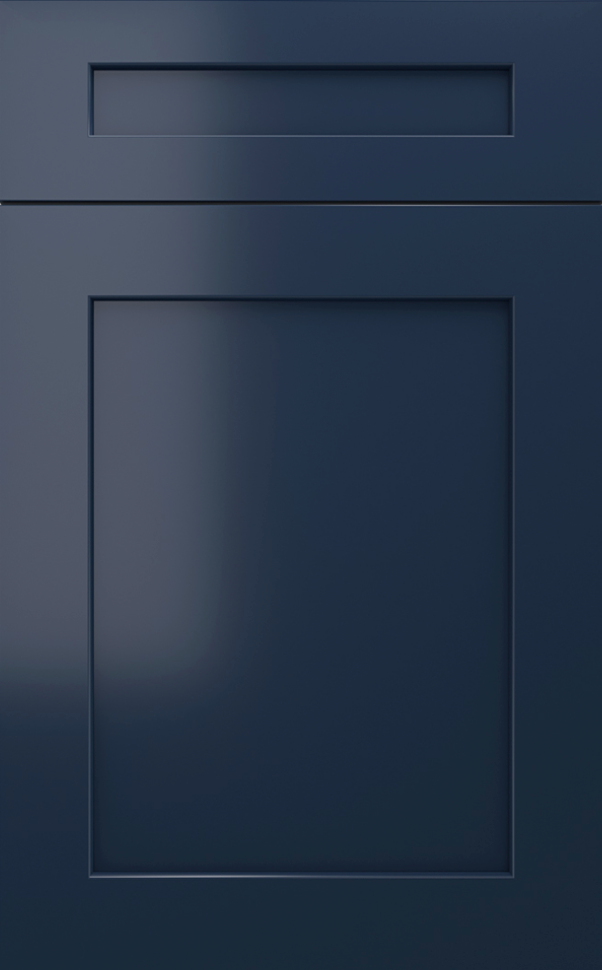 Blue Single Shaker cabinet door sample
