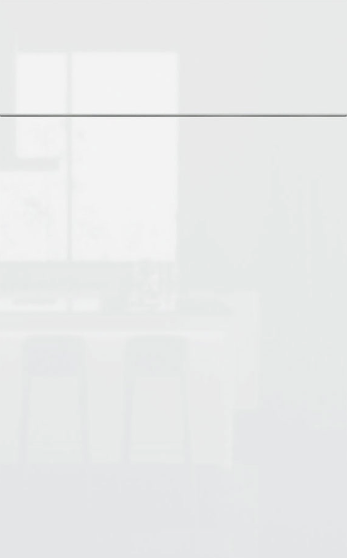 High-Gloss White cabinet door sample